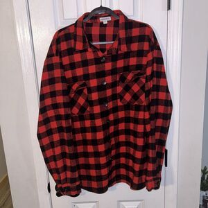 Sangtree Buffalo Red Black Flannel Plaid Street Casual School Norm Soft 2XL